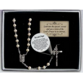 White Bead Rosary w/Special Vision Bead